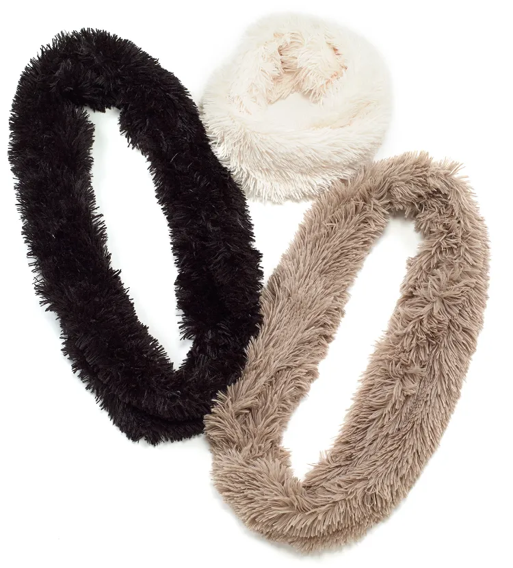 Fluffy Faux Fur Infinity Scarf