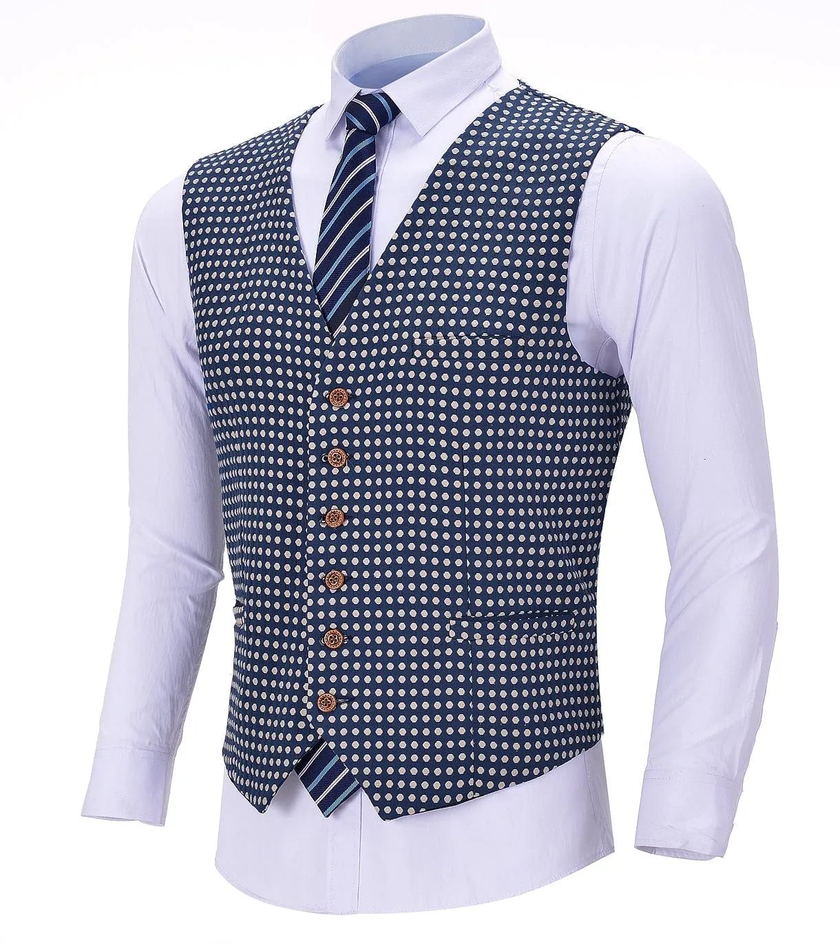 Formal Solid Suit Vest Point V Neck Waistcoat