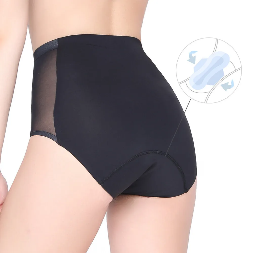 Four-layer Leak-proof Absorbent High Waist Mesh Physiological Underwear