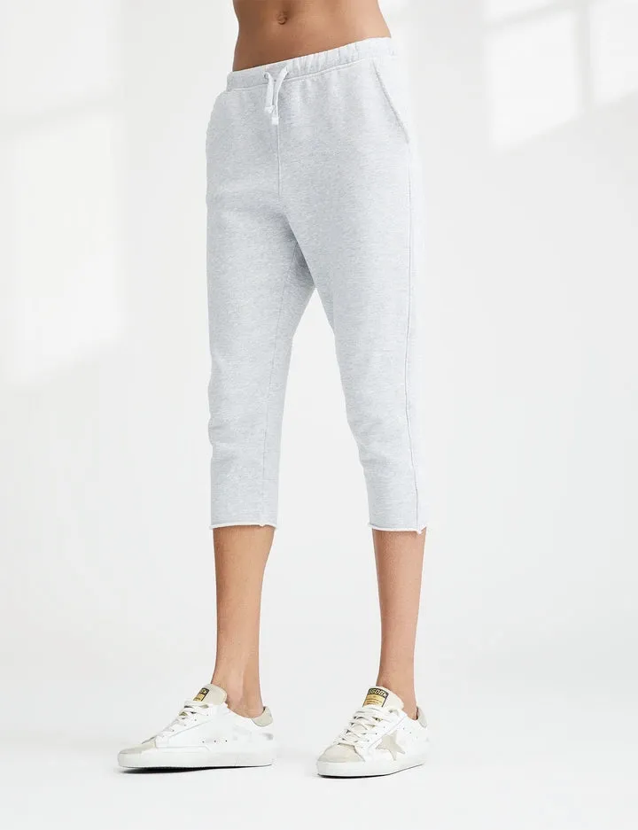 Frank & Eileen - Cropped Sweatpant w/ Raw Hem in Gray Melange