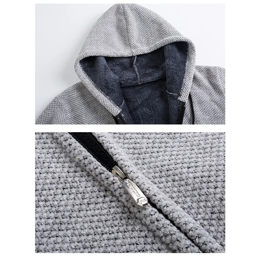 Funki Buys | Jackets | Men's Cashmere Zip Up Hooded Sweater