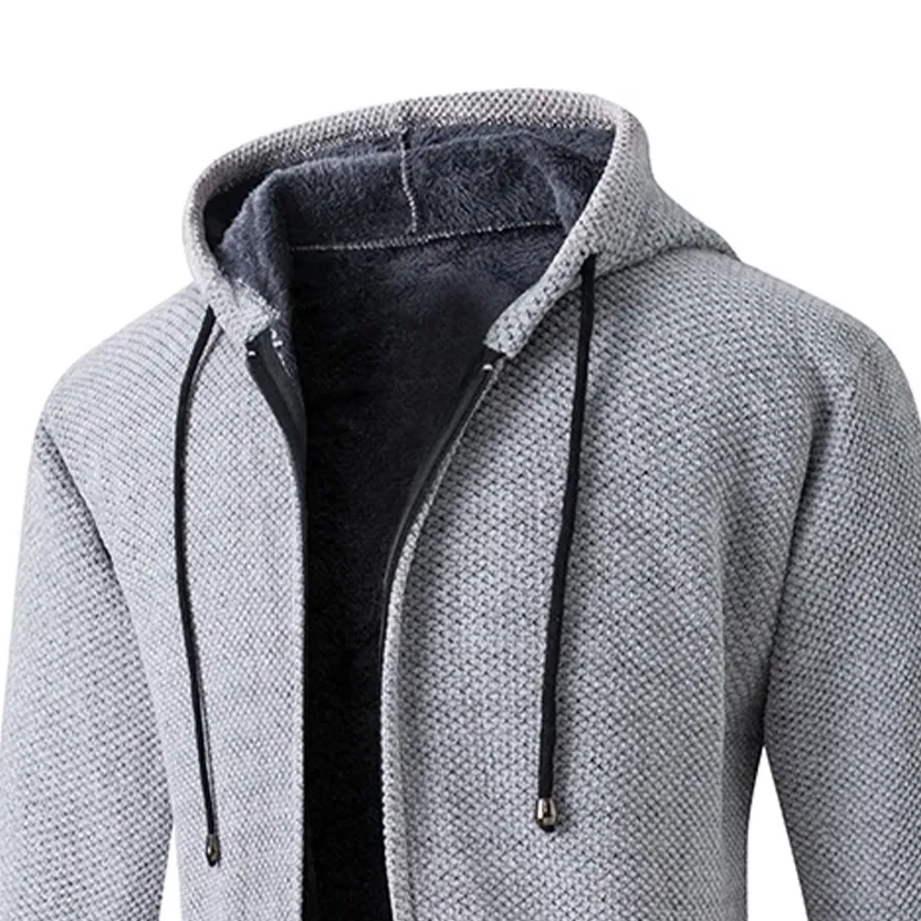 Funki Buys | Jackets | Men's Cashmere Zip Up Hooded Sweater