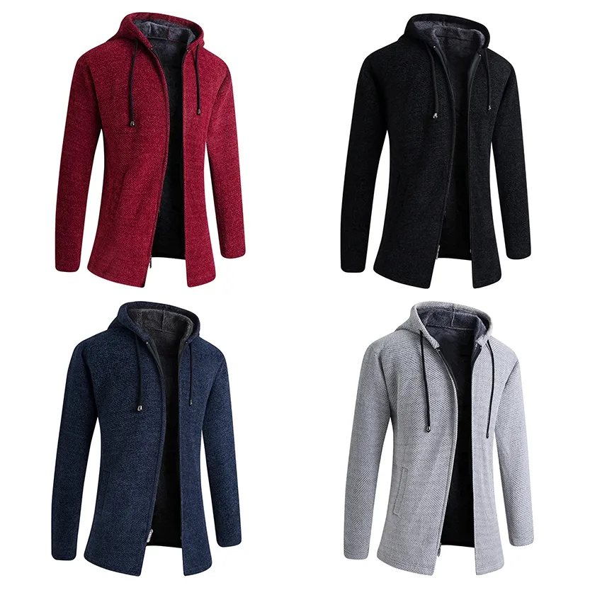 Funki Buys | Jackets | Men's Cashmere Zip Up Hooded Sweater