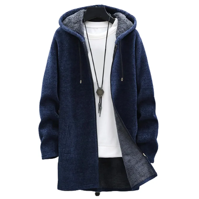 Funki Buys | Jackets | Men's Long Sleeve Plush Zip Up Hoodie