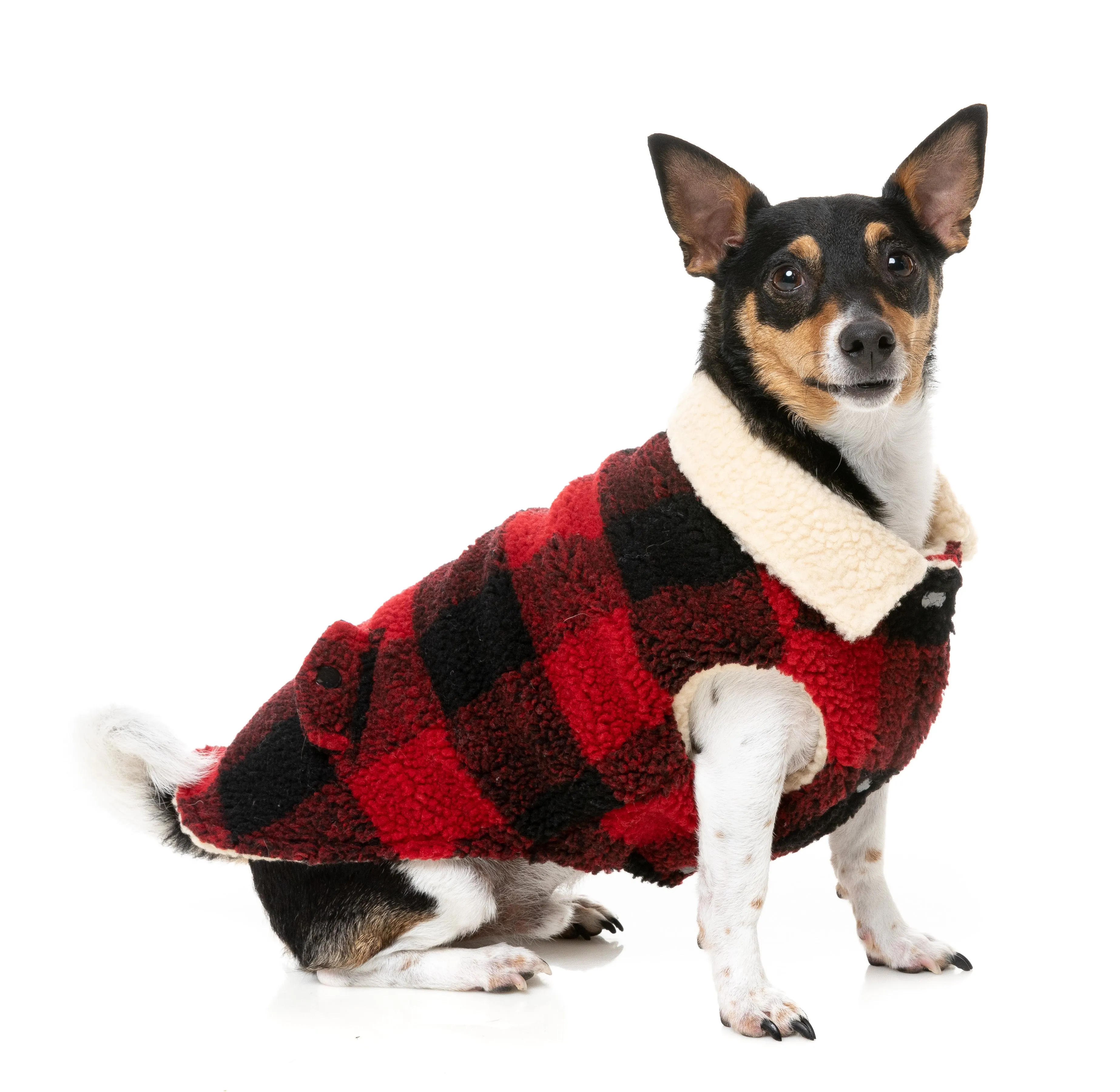 FuzzYard The Lumberjack Dog Jacket Red