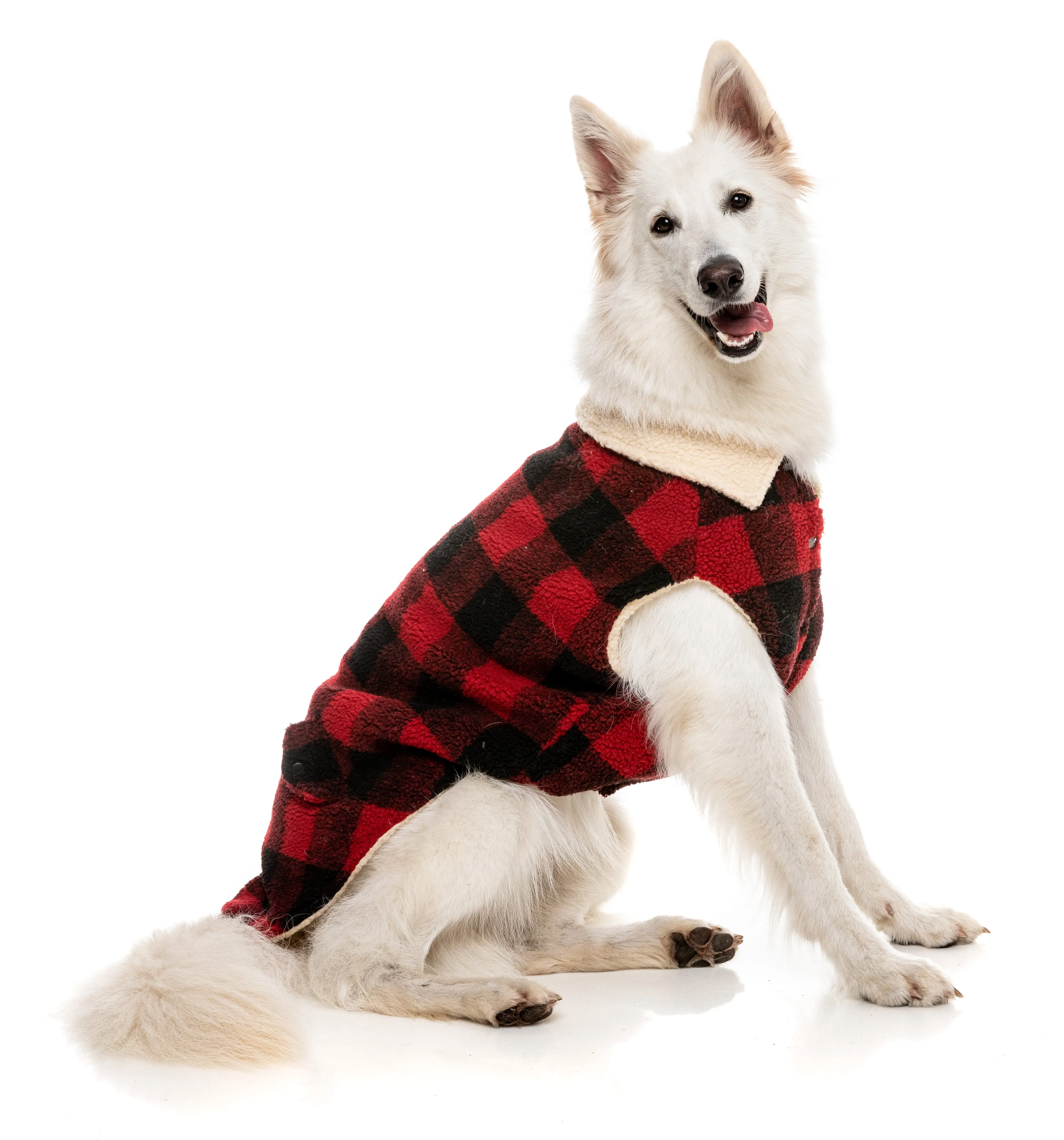 FuzzYard The Lumberjack Dog Jacket Red