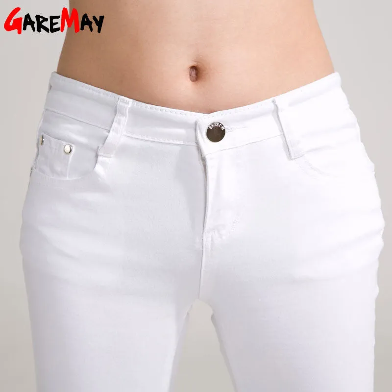 GAREMAY Women's Candy Pants Pencil Trousers 2016 Spring Fall Khaki Stretch Pants For Women Slim Ladies Jean Trousers Female 1010