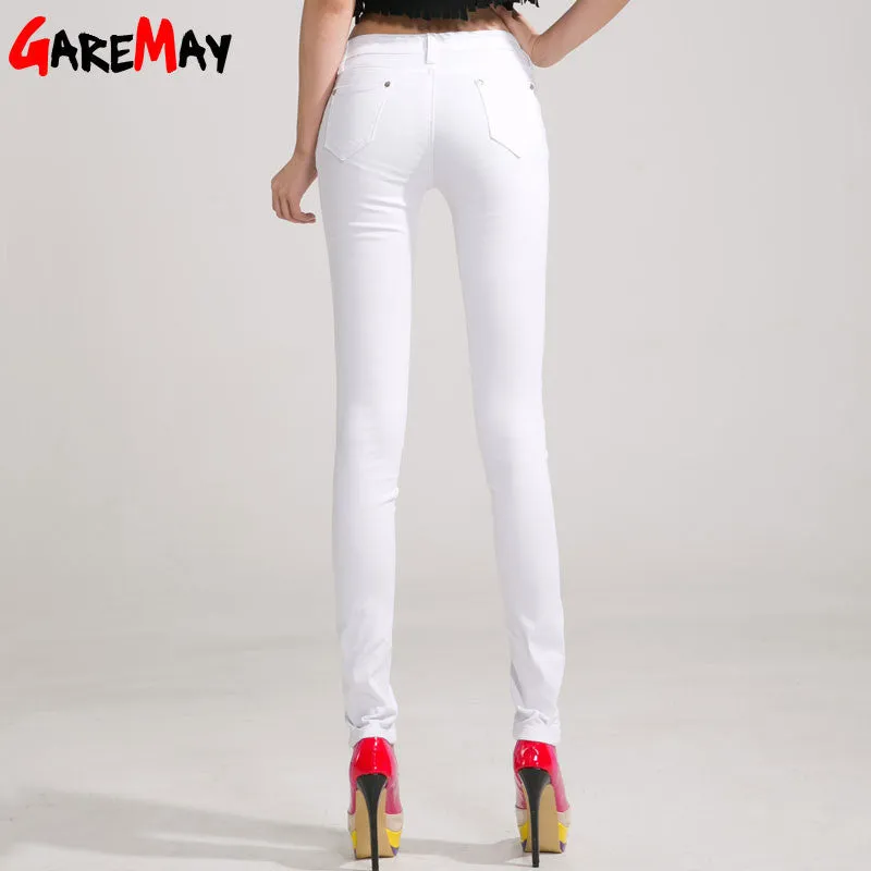 GAREMAY Women's Candy Pants Pencil Trousers 2016 Spring Fall Khaki Stretch Pants For Women Slim Ladies Jean Trousers Female 1010