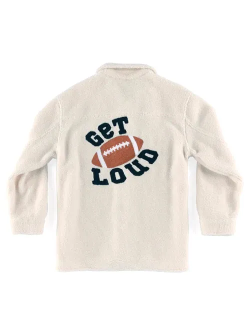 'Get Loud' Sherpa Jacket in Ivory