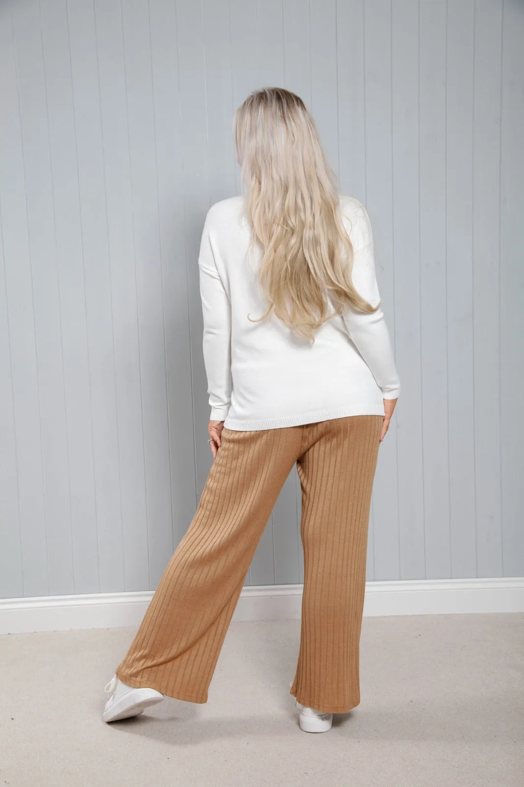 Goose Island 3958 Wide Leg Ribbed Trouser (2 Colours)