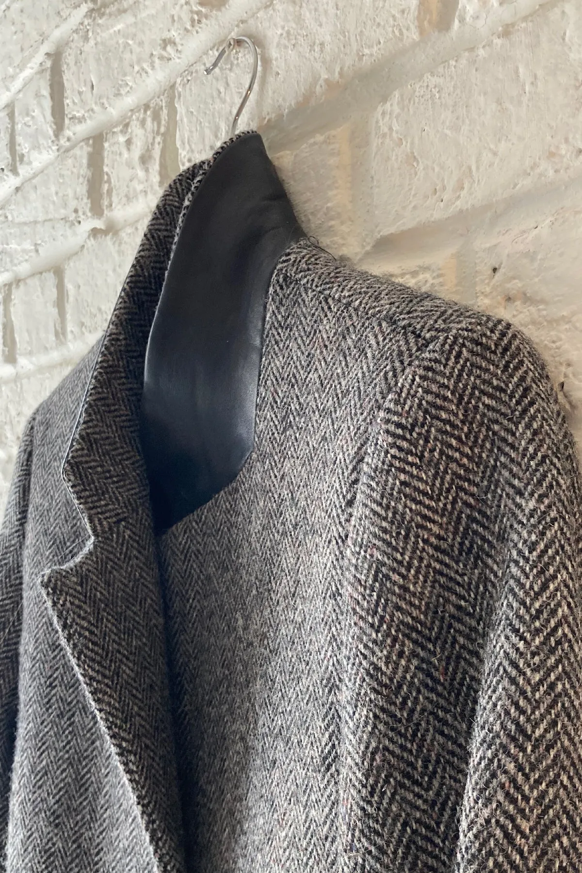 Grey Harris Tweed Cigarette Coat