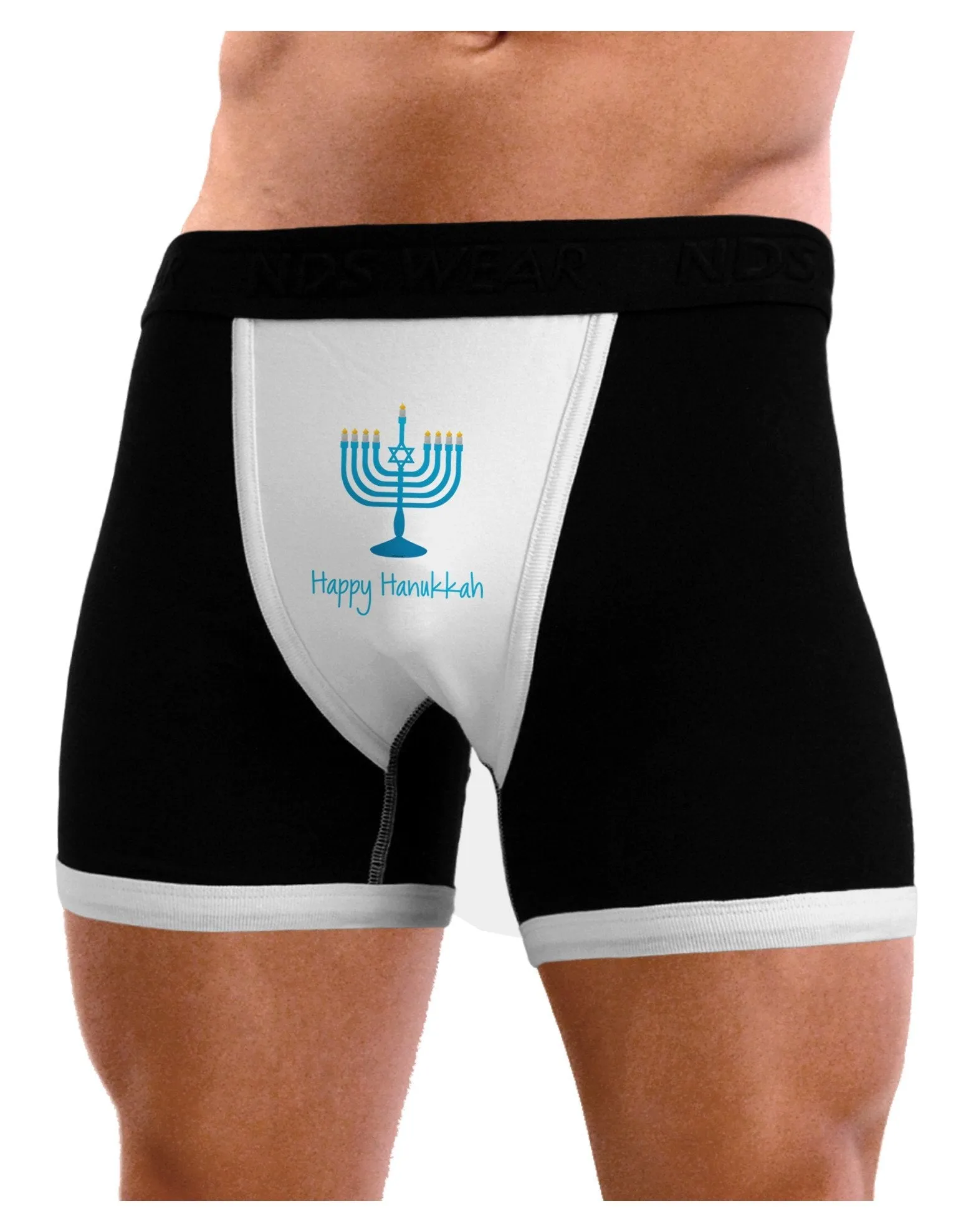 Happy Hanukkah Menorah Mens Boxer Brief Underwear