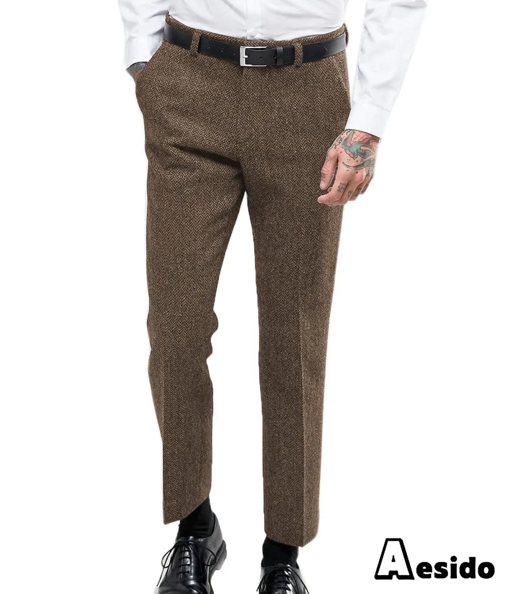 Herringbone Tweed Trousers