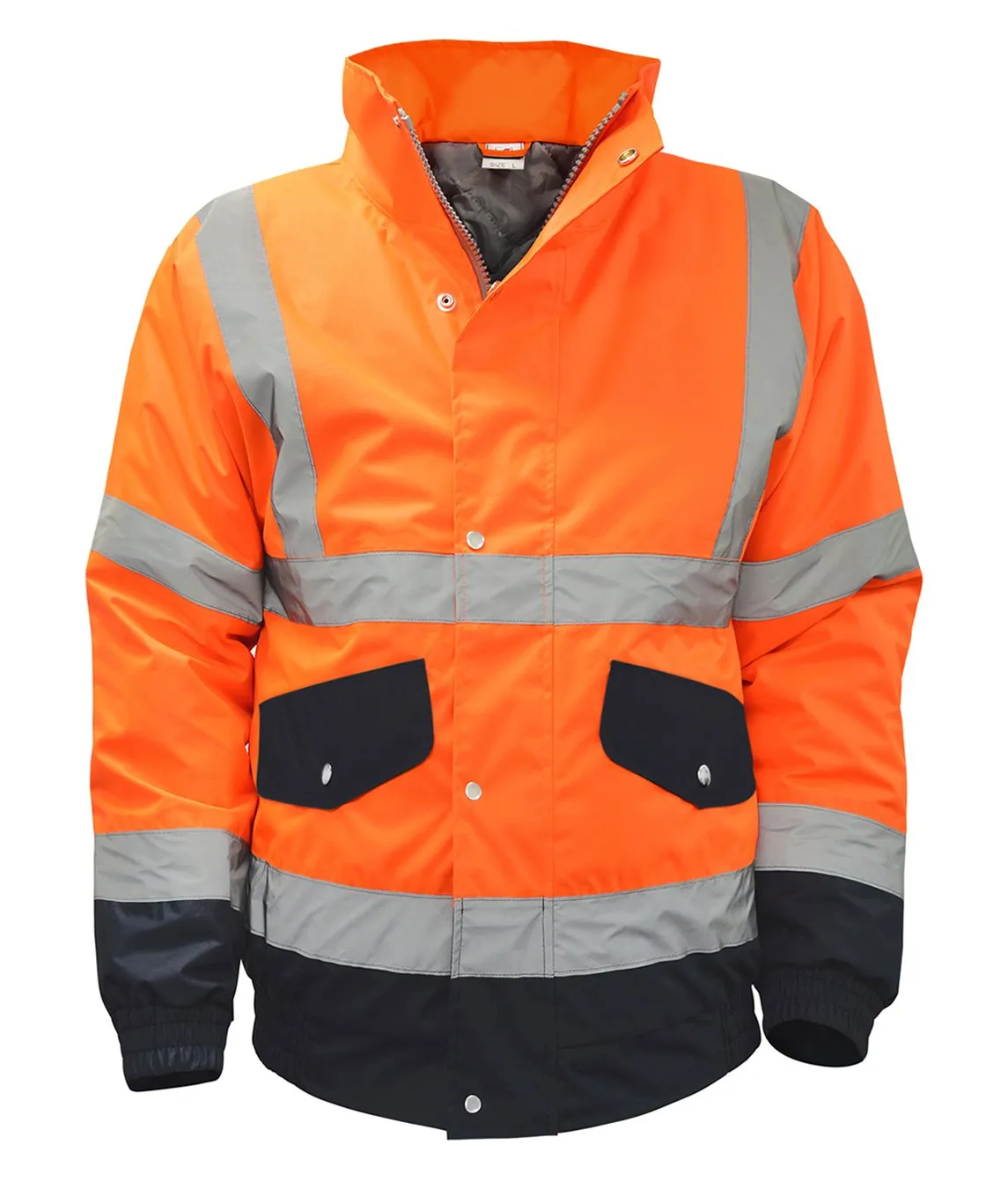 Hi Vis Orange Two Tone Bomber Jacket - DORNAR