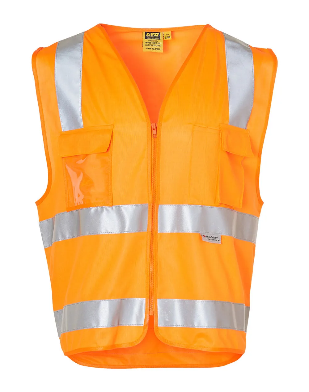 Hi-Vis Safety Vest  with ID Pocket  & 3M Tapes