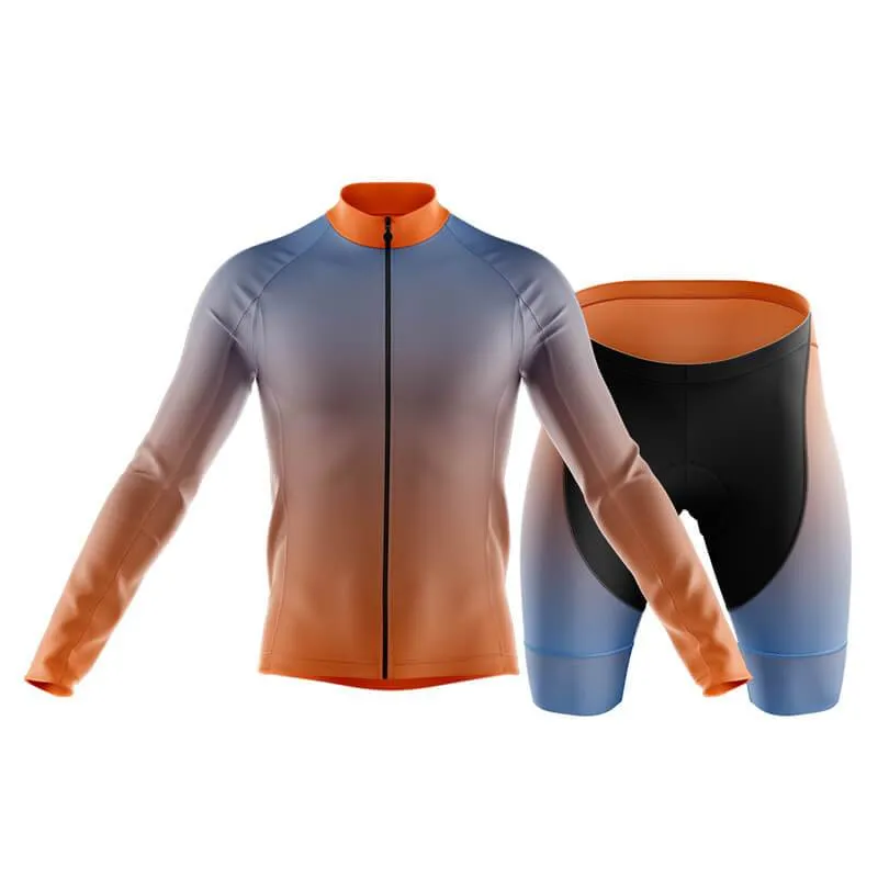 Hi Viz Blue and Orange Gradient Club Cycling Kit