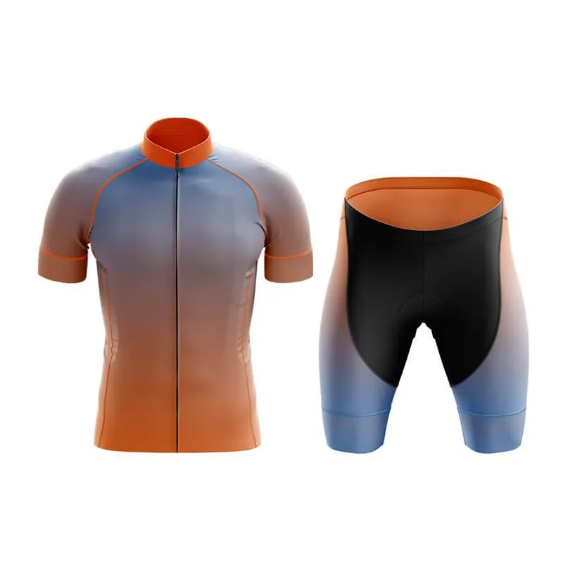 Hi Viz Blue and Orange Gradient Club Cycling Kit