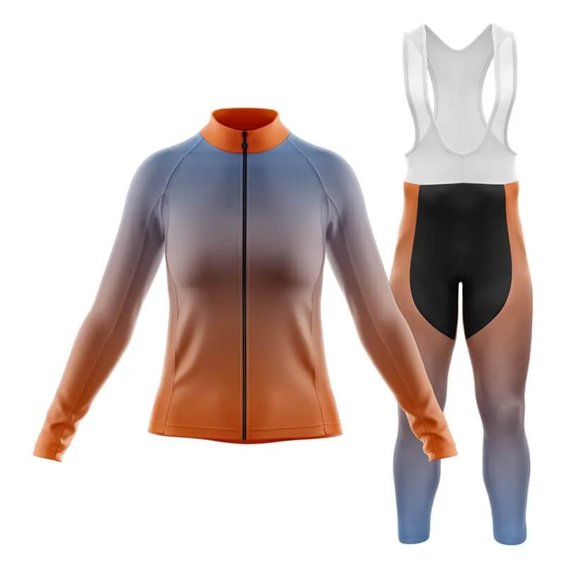 Hi Viz Blue and Orange Gradient Club Cycling Kit