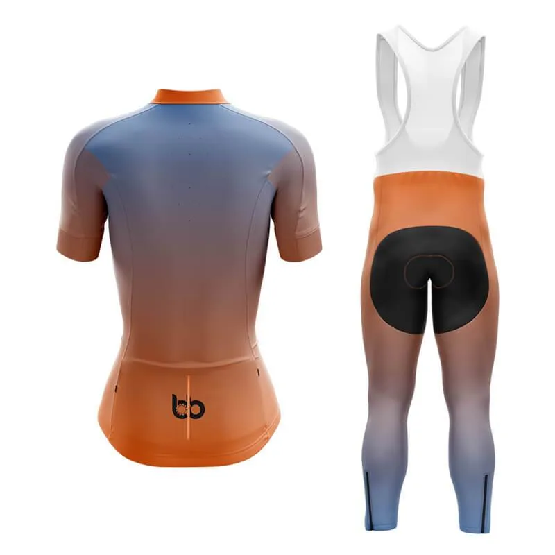 Hi Viz Blue and Orange Gradient Club Cycling Kit