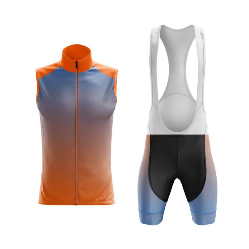 Hi Viz Blue and Orange Gradient Club Cycling Kit