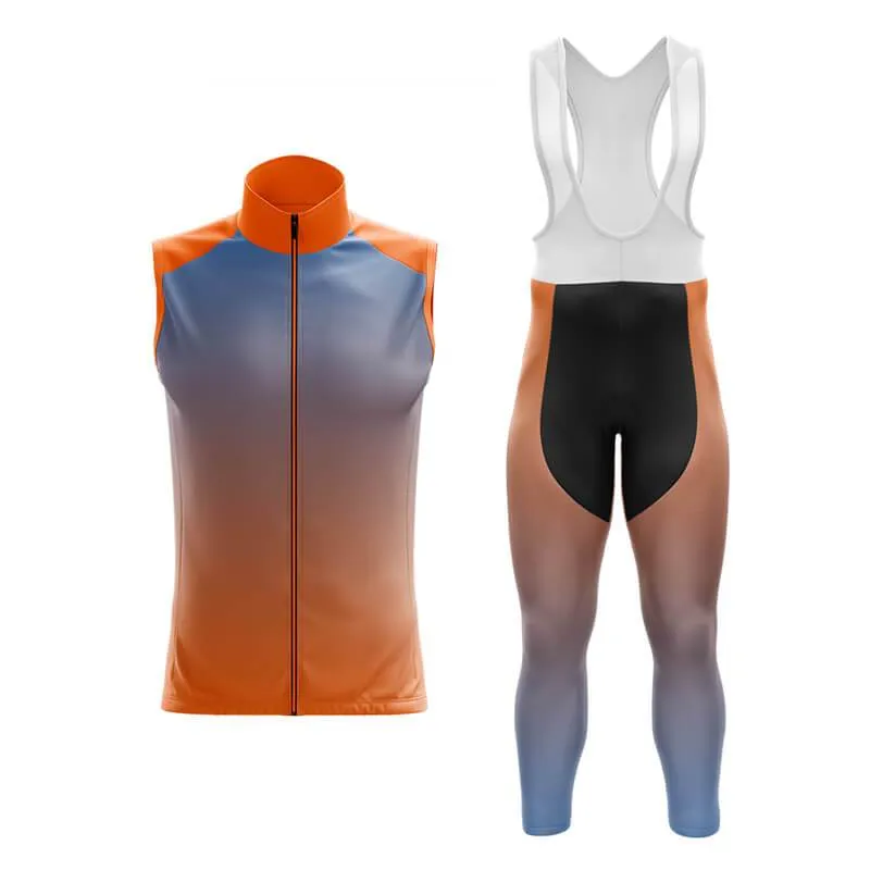 Hi Viz Blue and Orange Gradient Club Cycling Kit