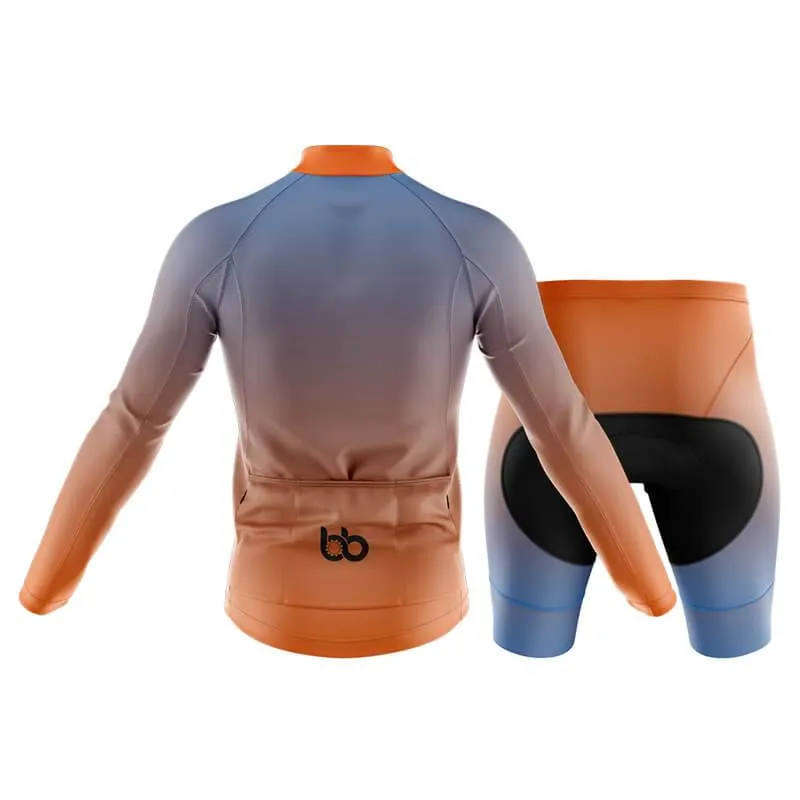 Hi Viz Blue and Orange Gradient Club Cycling Kit