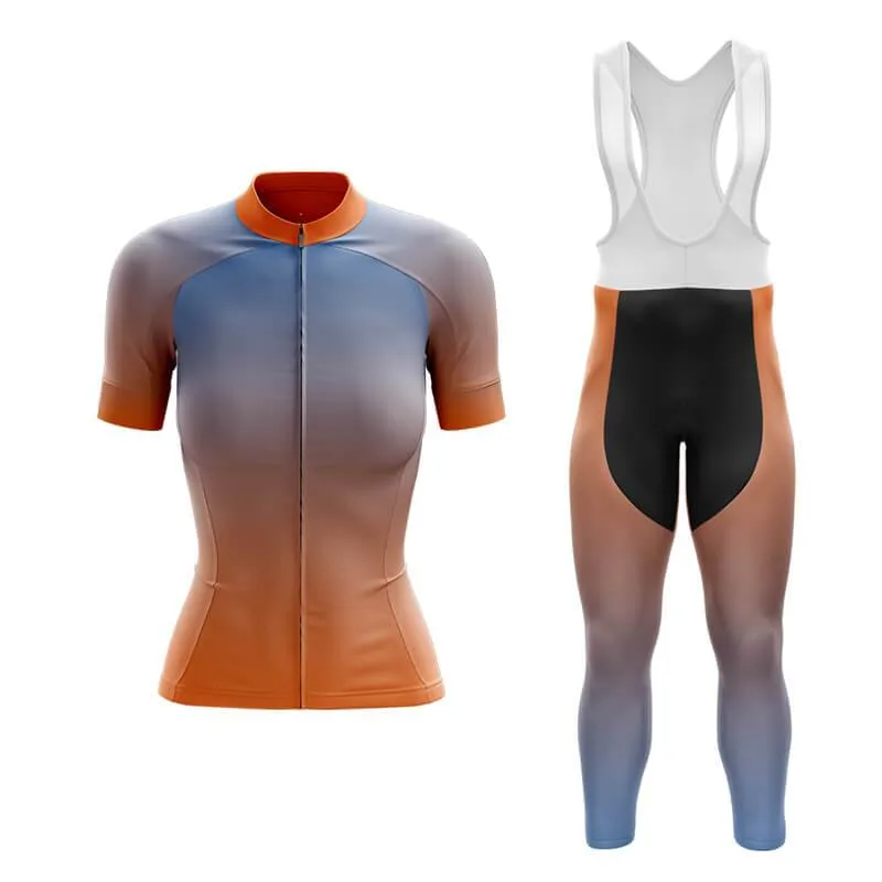 Hi Viz Blue and Orange Gradient Club Cycling Kit