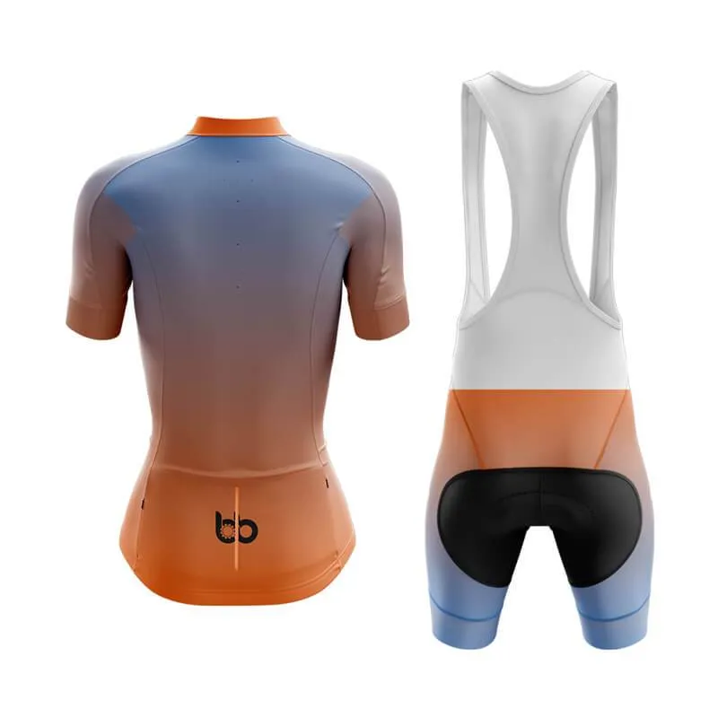 Hi Viz Blue and Orange Gradient Club Cycling Kit