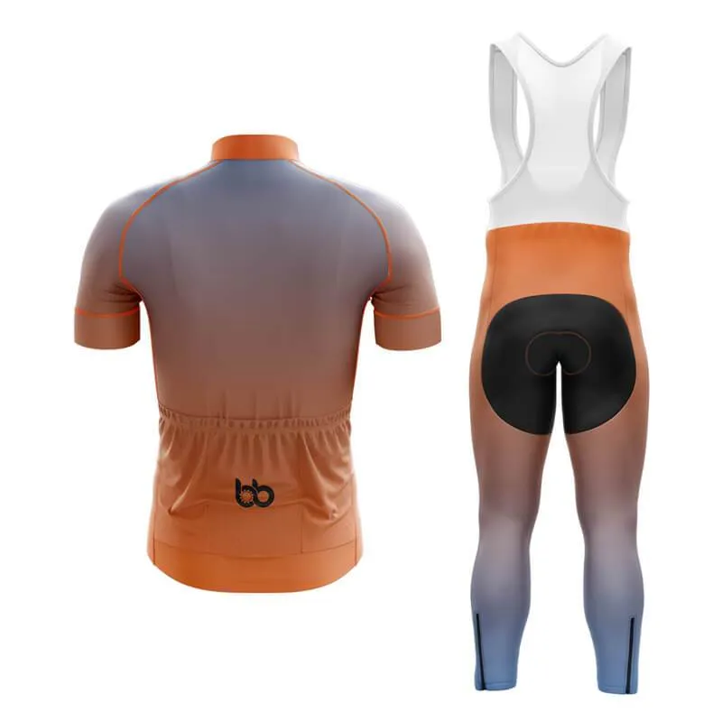 Hi Viz Blue and Orange Gradient Club Cycling Kit