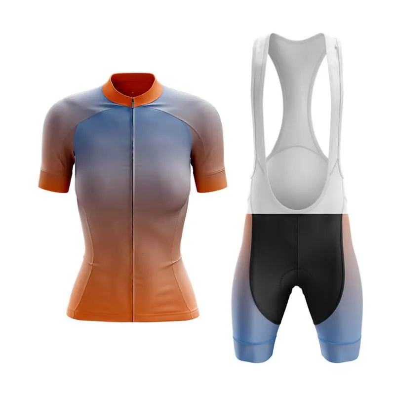 Hi Viz Blue and Orange Gradient Club Cycling Kit