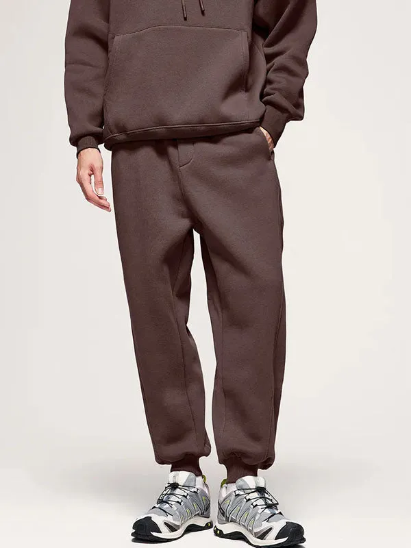 Hoodie & Sweatpants Set in Brown Color