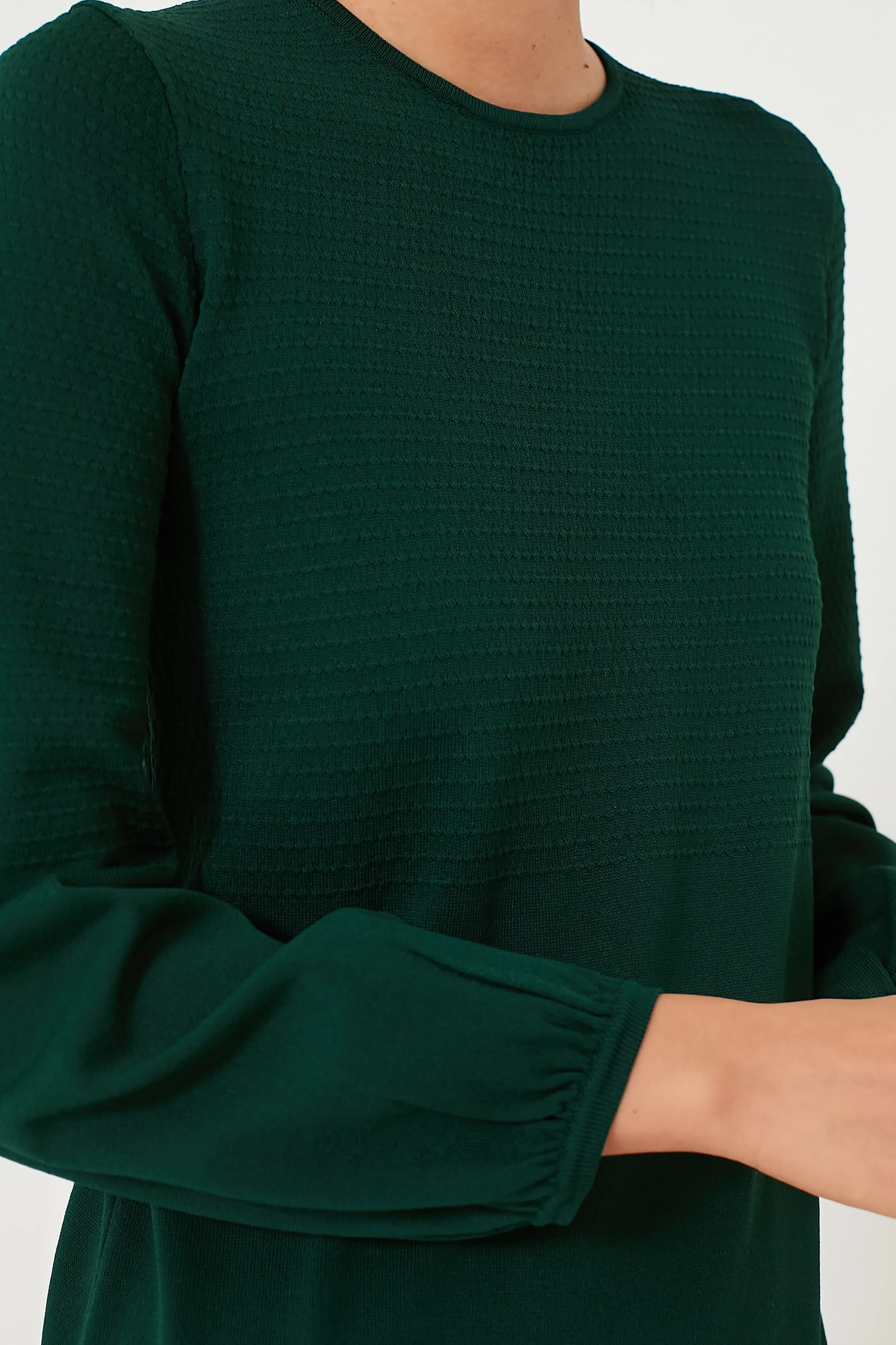 Hunter Green Double Knit Lennox Dress