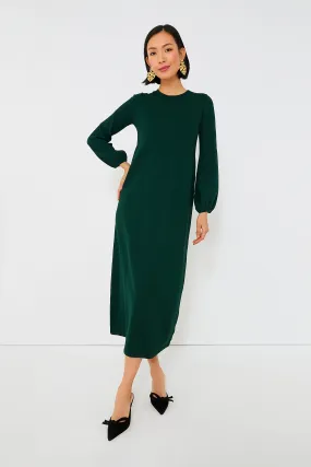 Hunter Green Double Knit Lennox Dress