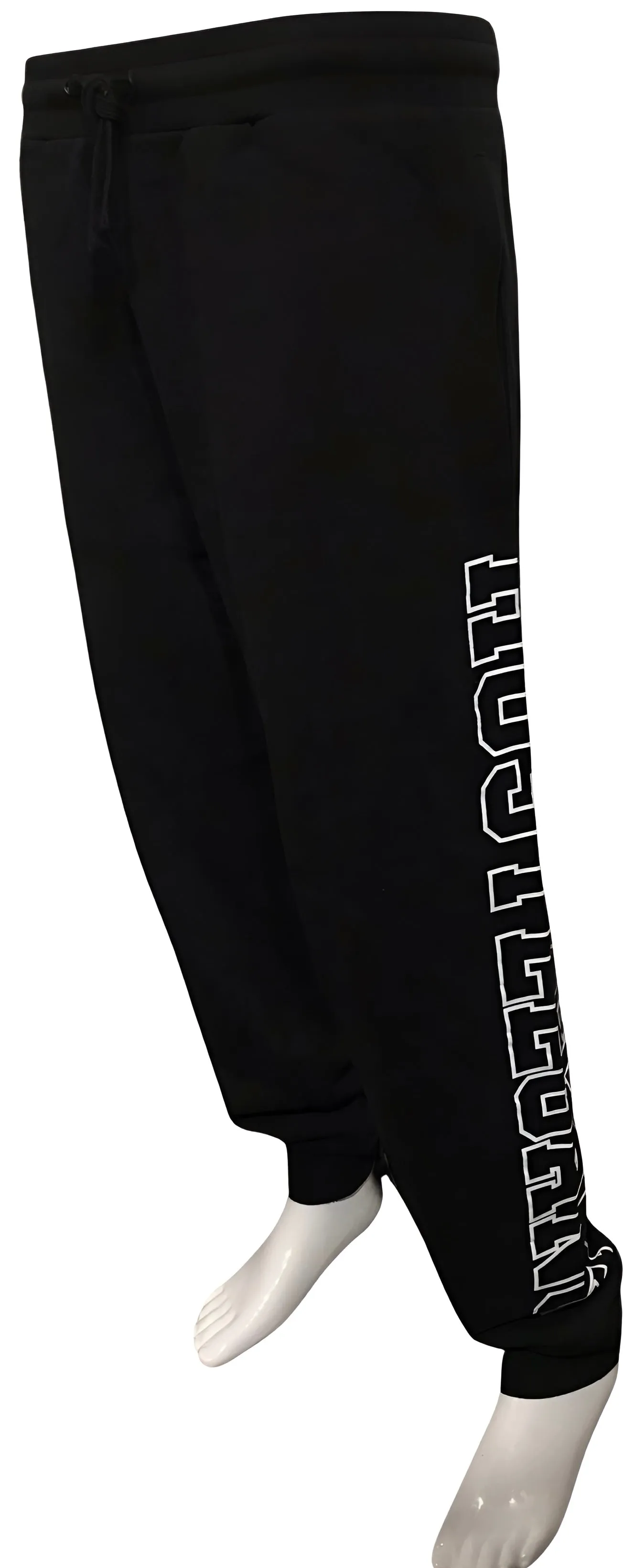 ^HUSTLE GANG^ (BLACK) ~COLLEGIATE~ KNIT JOGGER SWEATPANTS