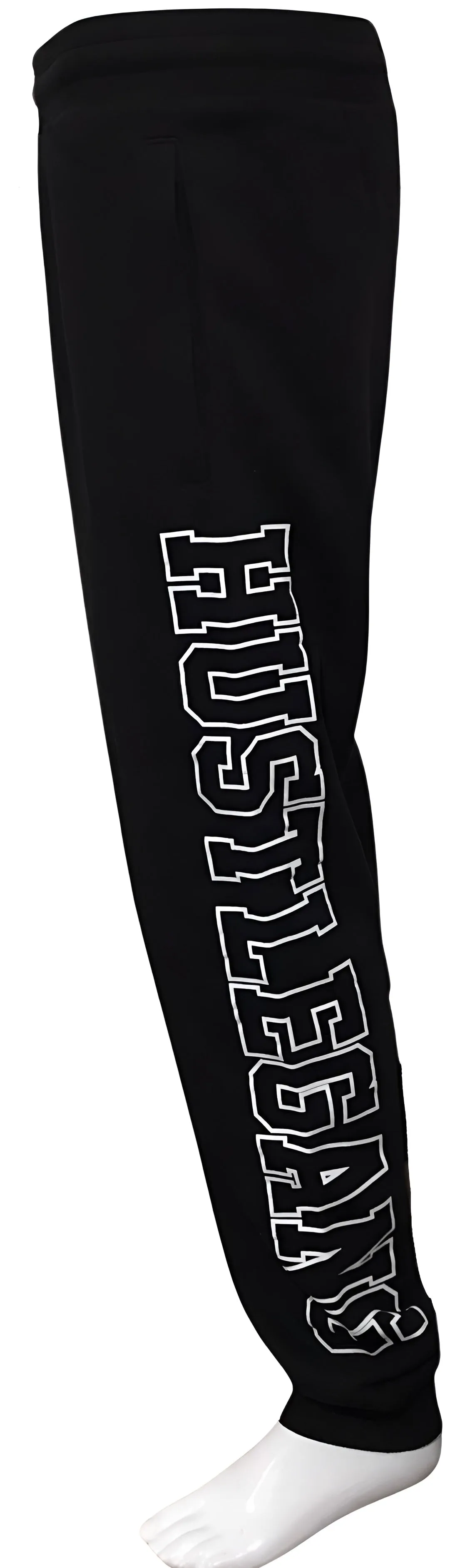 ^HUSTLE GANG^ (BLACK) ~COLLEGIATE~ KNIT JOGGER SWEATPANTS