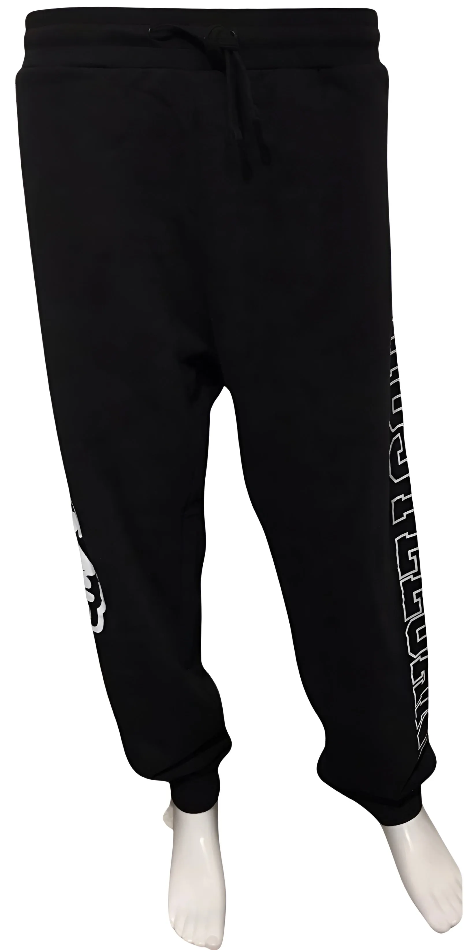 ^HUSTLE GANG^ (BLACK) ~COLLEGIATE~ KNIT JOGGER SWEATPANTS