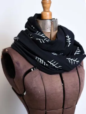 Infinity Scarf - Winter Forest Black