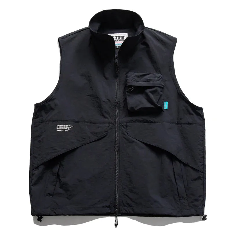 Japanese Functional Cargo Vest Men's Sleeveless Jacket