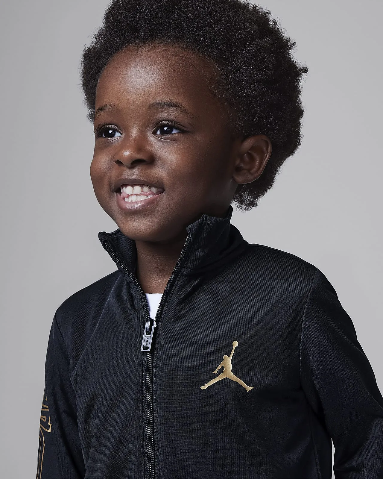 Jordan Take Flight Black and Gold Tricot Toddlers Full TrackSuit( Track Jacket   Pants)