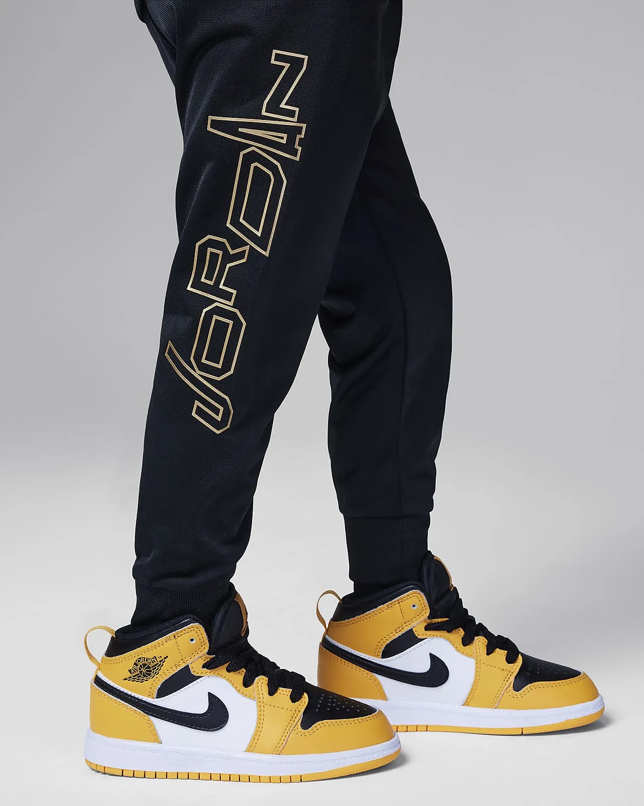 Jordan Take Flight Black and Gold Tricot Toddlers Full TrackSuit( Track Jacket   Pants)