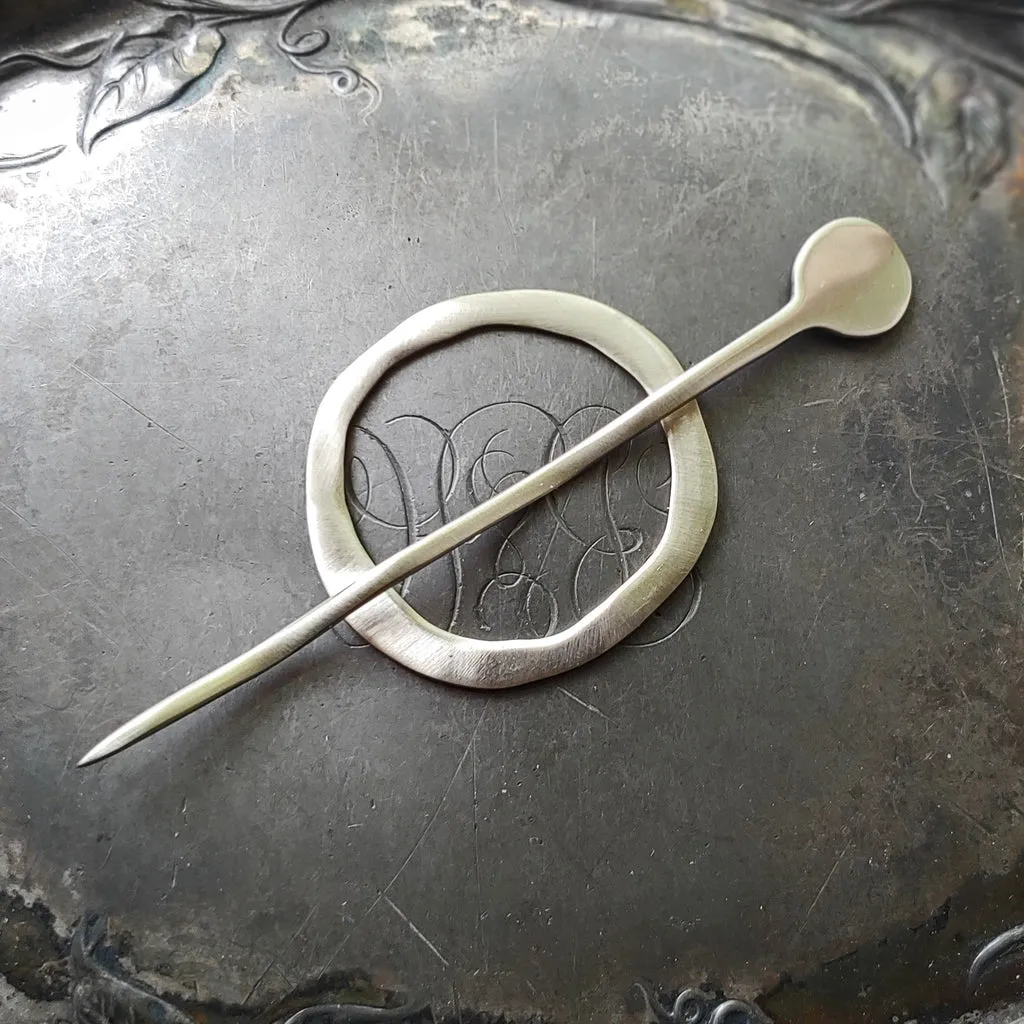 Jul Designs Mid Century Modern Circle Cuff & Shawl Pin