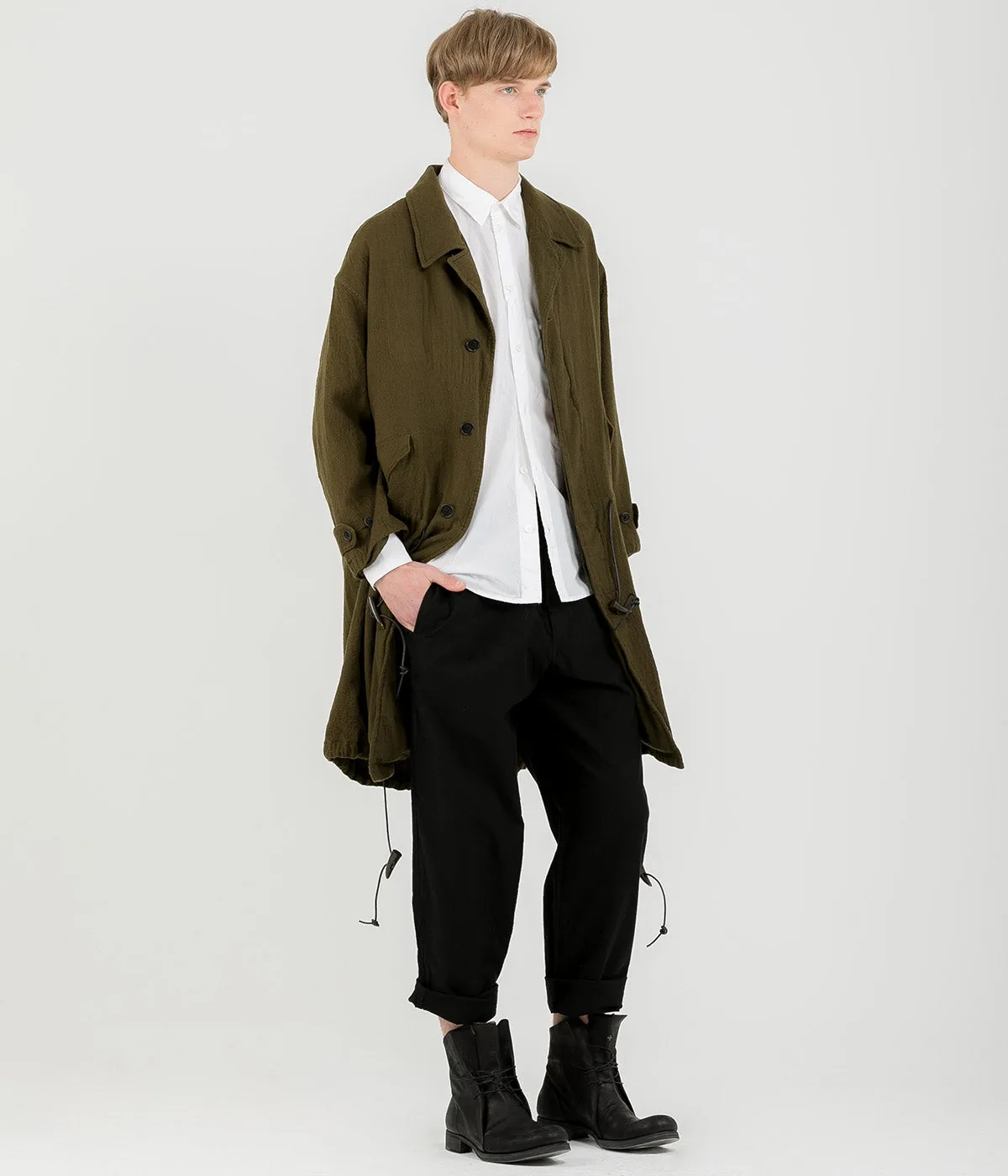 Khaki Vintage Wool Coat