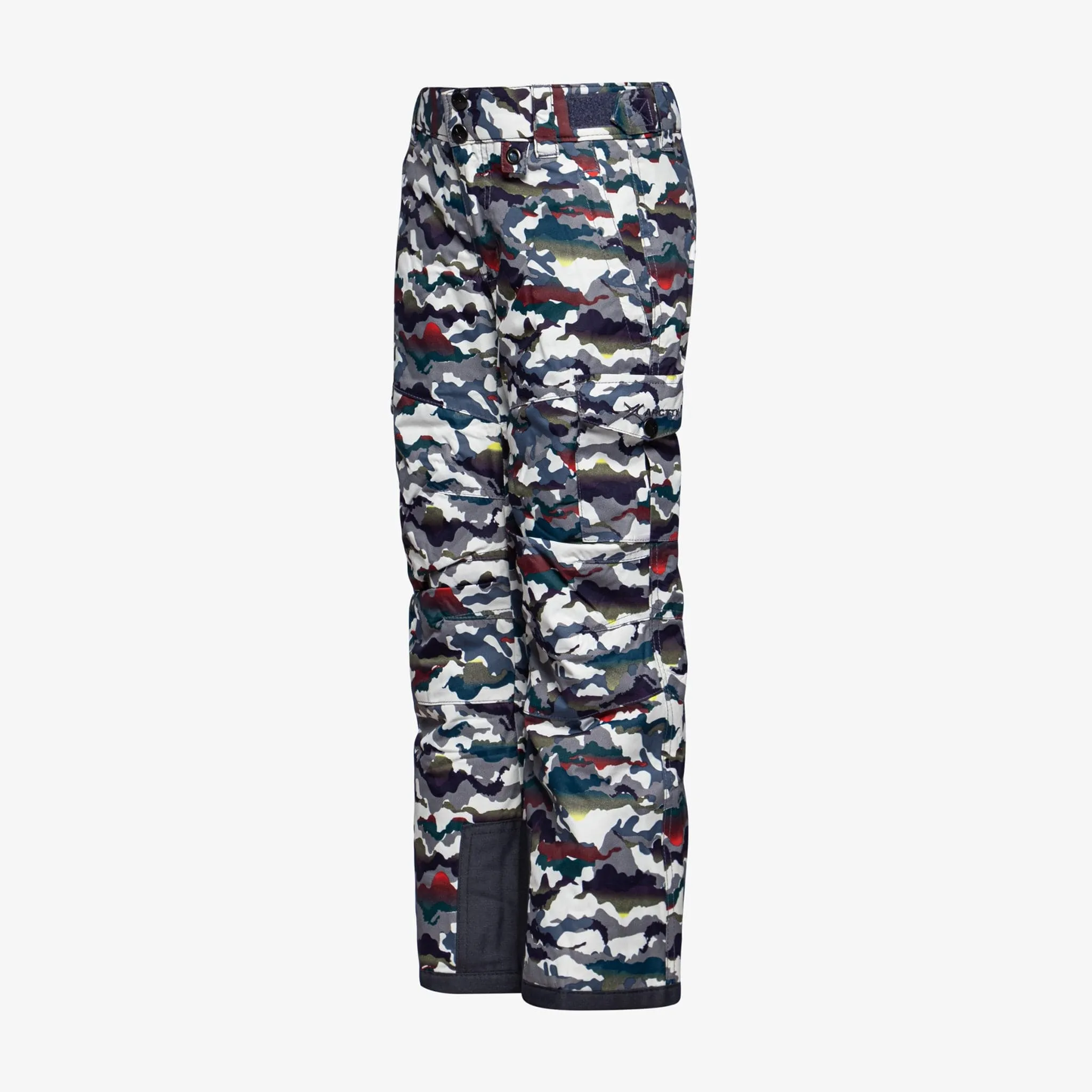 Kids Camo Cargo Snow Pants with Articulated Knees