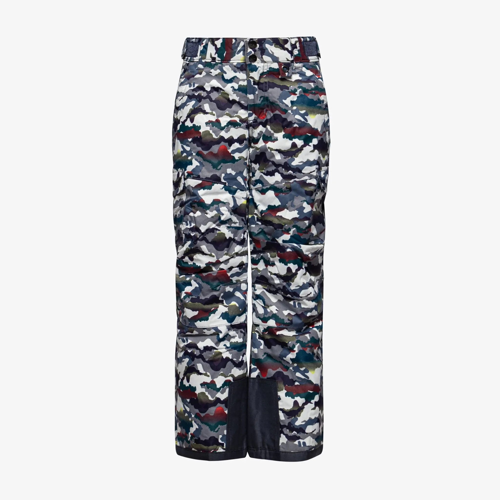 Kids Camo Cargo Snow Pants with Articulated Knees