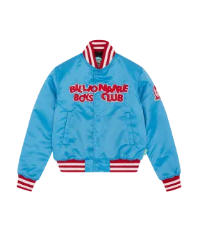 KIDS SATIN BOMBER JACKET - BLUE