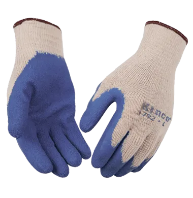 Kinco 1792 Polyester-Cotton Blend Knit Shell Crinkle Latex Coated Palm Polyester-Cotton Blend and Elastic Knit Wrist (One Dozen)