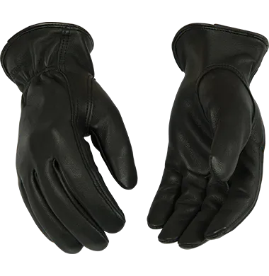 Kinco 90HKN Lined Grain Black Deerskin Drivers Gloves (one dozen)