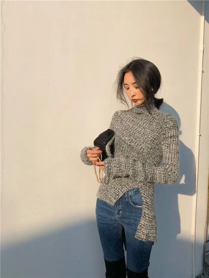 Knitted Loose Elegant Slim Long Sleeve Sweater