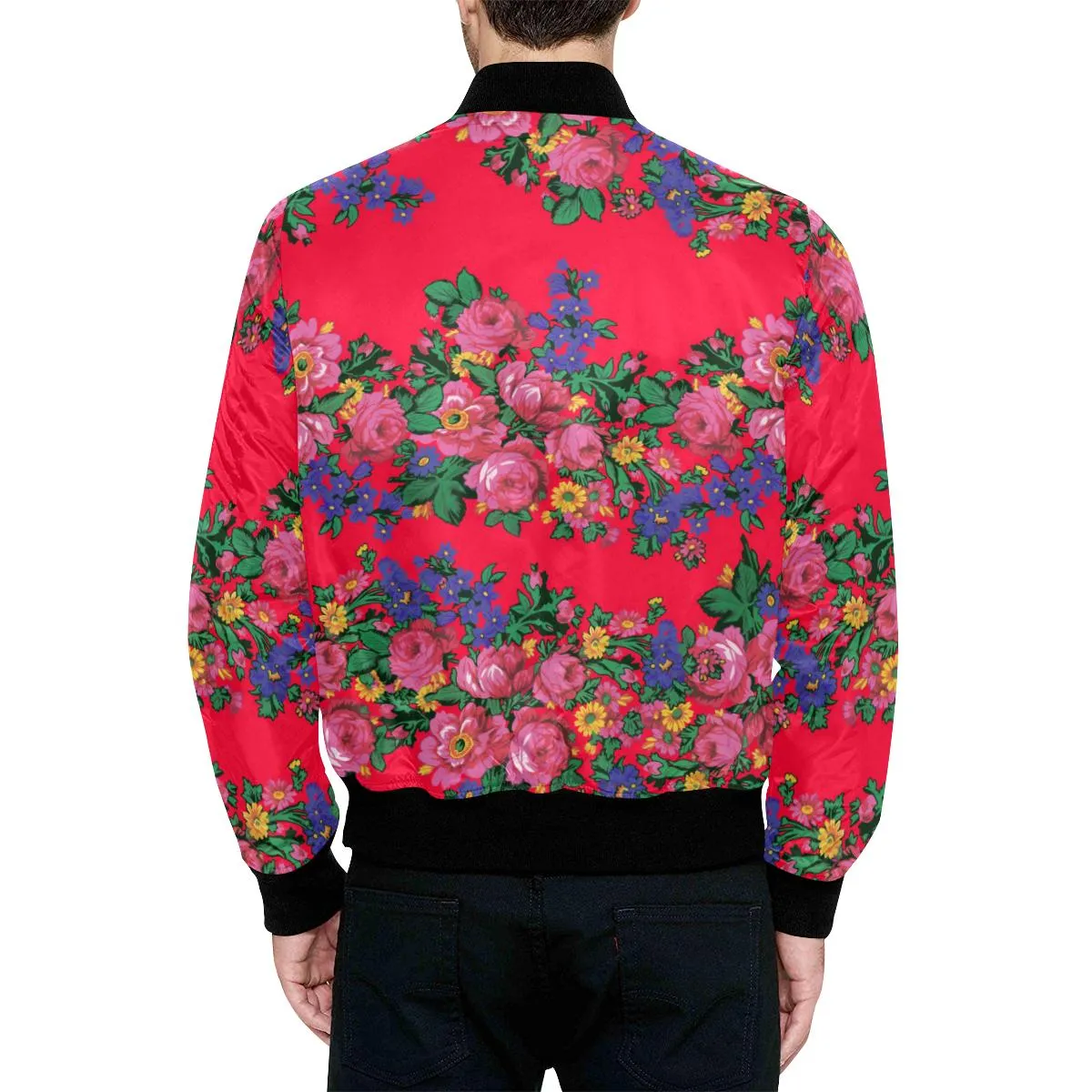 Kokum's Revenge- Dahlia Unisex Heavy Bomber Jacket with Quilted Lining