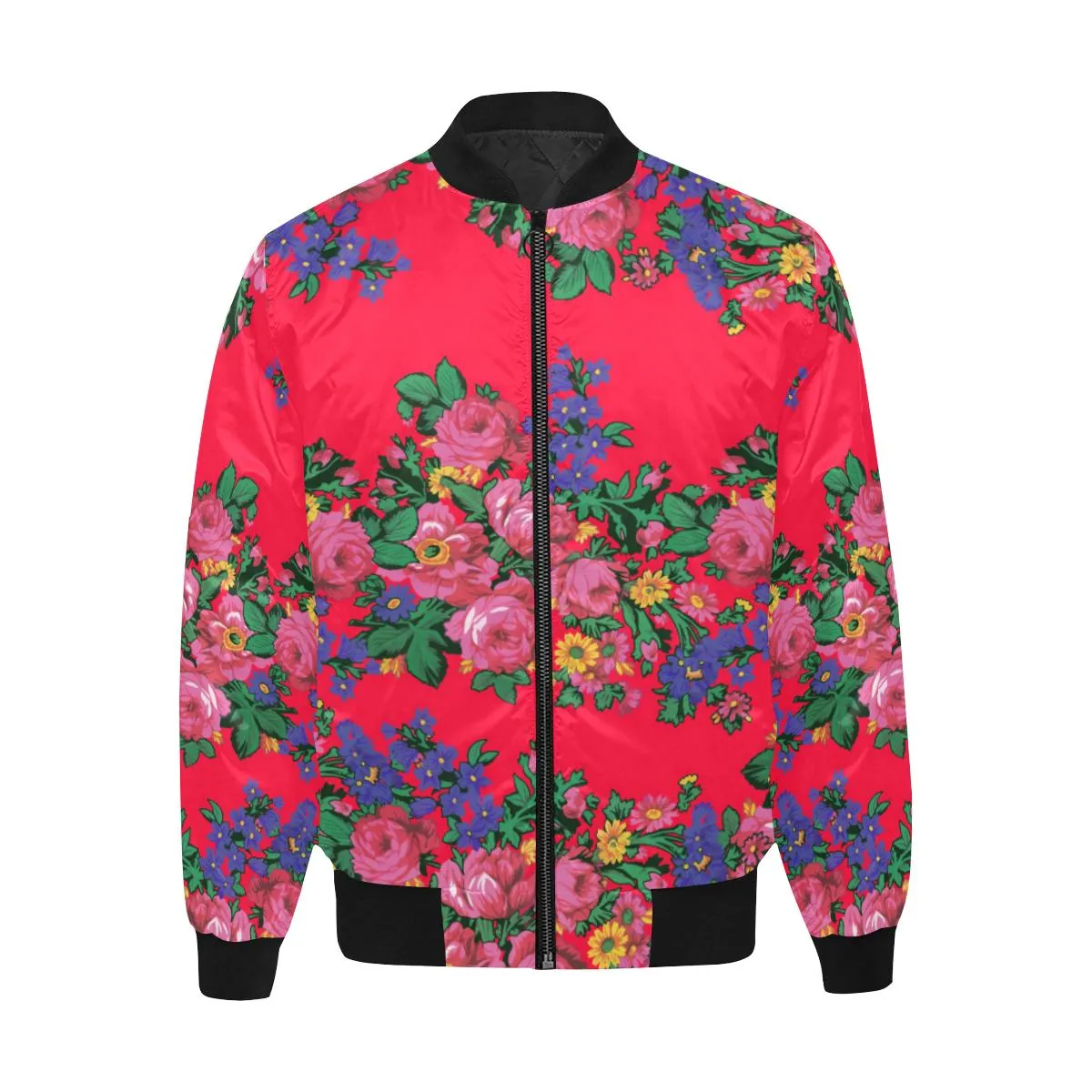 Kokum's Revenge- Dahlia Unisex Heavy Bomber Jacket with Quilted Lining